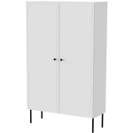 Cama Meble PALAZZO 400026 vitriinkapp, 100x39x166 cm, valge matt, 2 ust, 6 riiulit, hinged uks, mustad k&auml;epidemed, metallist jalad