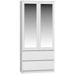 Top E Shop SS90 LUSTRO B riidekapp, 2 ust, 5 riiulit, 1.6cm, valge