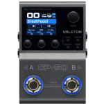 Valeton GP-50 kitarr multi-efekt, >100 efekti, 106dB SNR, 2x6,35mm v&auml;ljund, 1x6,35mm sisend, MIDI, Bluetooth 5.0, USB-C, LCD