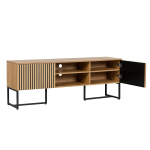 TV galds HAMPTON 160x40xH60cm, melamīns ar ozolkoka dekoru 45141