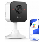H1C iek&scaron;telpu 2MP HD viedā mājas Wi-Fi kamera ar balsi mikr. MicroSD USB-C balta Ezviz CS-CH1C