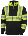 Helly Hansen Hi-vis jakk kapuutsiga 79273_369-2XL, 0.97kg, kollane/must, CL1, 3M peegeldavad triibud, YKK t&otilde;mblukk