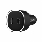 CANYON OnDrive 60 autolaadija nutiseadmetele 60W PD 2xUSB-C CNE-CCABR3CC must
