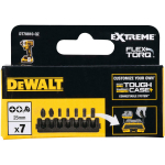 Dewalt l&ouml;&ouml;ktrelli otsikute riba DT70810-QZ 25mm PH2, PZ2, T20x2, T25x2, T30, 7 tk, Plastikkarp, Taaskasutatav pakend