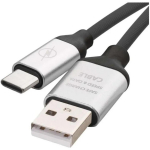 Emos Laadimis- ja andmekabel SM7025BL, 1m, must, USB 2.0, A pistik - C pistik, 18W, 3A, 480Mbit/s