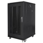 Lanberg Rack kapp 19" vabalt seisv 22U/600x800, FF01-6822-23B, must, 4 jahutusventilaatorit, 1 tk.