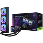 Asrock Phantom Gaming 360 LCD jahutus 90-APGA36-BAAGA5, 61,28 CFM, 31,4 dB, LCD IPS, 3 ventilaatorit, must, 12 cm, 39,7 cm, 3,2 cm