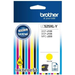 Brother tindikassett LC525XLY, 1300 lehte, kollane v&auml;rv, eriti k&otilde;rge saagikus, pigmendip&otilde;hine tint