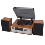 Denver Muusikakeskus MRD-52 Lightwood 111161600080, 2x5W, 2x50W, FM raadio, Bluetooth, AUX sisend, 2 puidust k&otilde;larikastid