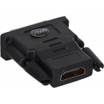 Savio CL-21 kaabli soovaheti, DVI-D isane HDMI emane, 1920x1080, 1080p, heli 3.5mm, kullatud kontaktid, must