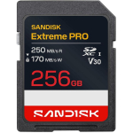 SanDisk Extreme Pro SDXC UHS-I 256 GB, 250 MB/s, 170 MB/s, V30, SDSDXXJ-256G-GSCIN, veekindel, p&otilde;rutuskindel