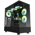 Darkflash DPX90 Black arvuti korpus, ATX/M-ATX/ITX, 3 ventilaatorit, 9 ventilaatori kohta, 360mm vesijahutus, USB 3.0/2.0/C