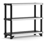 3 līmeņu plaukts Fused 122,1x45,7x105,8cm melns
