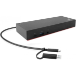 Lenovo 40AF0135EU s&uuml;learvuti dokijaam, 135W, 2xHDMI, 2xDP, 3xUSB-A, 1xUSB-C, 2xUSB 2.0, Gigabit Ethernet, 4K UHD, must