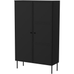 Cama Meble PALAZZO 400027 vitriinkapp, 100x39x166 cm, must, matt, 2 ust, 6 riiulit, MDF, metallist k&auml;epidemed