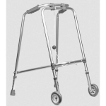 Reha Fund RF-100, alumiiniumist rehabilitatsioonik&otilde;ndija, 560mm, 75-93cm, 127kg, 4 jalga, 2 ratast, hall, ergonoomiline