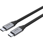 UNITEK C14082ABK USB-C kaabel, USB 3.2 Gen 2, 1m, 100W PD, 10Gbps, 4K@60Hz, kullatud kontaktid