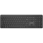Gembird KB-WPS-03-CYRL juhtmevaba klaviatuur, 2.4G+BT, RU paigutus, 110 klahvi, USB-C, must