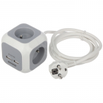 Pikendusjuhe, 4 pesa, 2xUSB, 1,4m, OR-AE-13144 ORNO