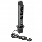 Pistikupesade torn lauale 60mm; AE-BPW3S60U-20