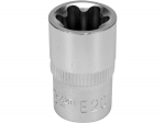 Yato Torx Muciņa 1/2" E20 YT-05251, 38mm, 1/2" (12.7mm), E20, Torx, kroomitud, satiin