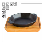 Panna čuguna HORECA ar koka paliktni 8х180х25mm BC-H8-1825-D BRIZOLL