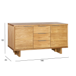 Kumode LISBON 180x45xH82cm, ozols 18104 Allit