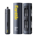 Fanttik S1 Pro 3.7 V Elektriline kruvikeeraja komplekt 3 p&ouml;&ouml;rdemomendi taset 1.5/3/4.2 N&middot;m max 6 N&middot;m 2000 mAh aku 16 S2 otsikut 220 rpm Magnetkorpus LED-valgus USB-C laadimine Must