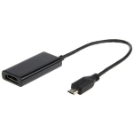Gembird USB adapter A-MHL-003, Micro-USB B, HDMI 1, must, pol&uuml;et&uuml;leenpakend