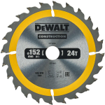 Dewalt Ringsae tera DT1930-QZ, diameeter 152 mm, auk 20 mm, 24 hammast, tera paksus 1.5 mm, l&otilde;ike paksus 2.4 mm