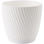 Form Plastic Siseruumide lillepott 4361130, 190mm, 172mm, &uuml;mmargune, valge, plastmass, integreeritud alus
