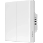 Sonoff nutikas WiFi puutetundlik seinaklapp T5-2C-86, 1200W, 2 kanalit, eWeLink, valge, Wi-Fi 2.4GHz, Bluetooth 4.2