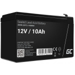 Green Cell Aku AGM50, 12V, 10Ah, 1, must, kruvid, mahtuvus temperatuuril: (40 &deg;C - 102%), (40 &deg;C - 100%), (0 &deg;C - 85%)