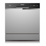 Toshiba N&otilde;udepesumasin DW-08T2EE(S)-PL, 55cm, 59cm, 50cm, 49dB, 8l, 7 programmi, elektrooniline juhtimine, h&otilde;bedane v&auml;rv