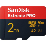Sandisk Extreme Pro microSD UHS-I 1TB, 250MB/s lugemine, 170MB/s kirjutamine, Micro SDXC, U3 V30, SDSQXCJ-1T00-GS6MA