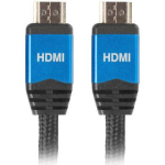 Lanberg CA-HDMI-20CU-0010-BL HDMI-kaabel, 1m, 19-kontaktiline HDMI-A, 4K, 18 Gb/s, must