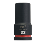 SHOCKWAVE&trade; IMPACT DUTY TRIECIENIZTURĪGAS UZGRIEŽŅU MUCIŅAS, 23 MM 3/4" IMPACT SOCKET DEEP - 1PC, 4932480382 MILWAUKEE