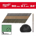IETVARA NAGLAS, 20&deg;, D VEIDA, 34&deg; D-HEAD 90 MM / RS / B / SC1 - 2.200 PC, 4932492604 MILWAUKEE
