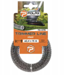 Trimmera aukla, metāla stieple ar neilonu, 3.0mm x 15m, Polax