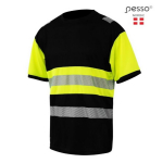 Kergesti n&auml;htav T-s&auml;rk, PESSO, HVM_J-M, kollane/must, M, 100% pol&uuml;ester, 170 g/m&sup2;, EN ISO 20741, Class 1
