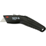 Yato YT-75220 Trapezoidse teraga nuga, kahe t&uuml;&uuml;bi tera, SK5 teras, 61 x 19 x 0.6 mm, 1 + 3 trapezoidset, 1 + 3 konksu