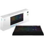 Msi Klaviatuur STRIKE PRO W SILENT US RGB LED, 4200mAh, 1500h, traadita, USB Type-C, must, ergonoomiline, m&auml;lupadi