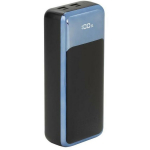 Rivacase Power Bank VA1080, 30000mAh, 65W, LCD, 2xUSB-A, 2xUSB-C, Liitium-pol&uuml;meer, must/sinine
