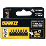 Dewalt FLEXTORQ 25mm PZ kruvikeeraja otsikute komplekt DT70812-QZ 7 tk, PZ1 x2, PZ2 x3, PZ3 x2, Plastikkarp, Taaskasutatav pakend