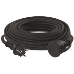 Emos V&auml;lja Pikendusjuhe P01820, 20 m, 1 Pistikut, Must, 230 V, 16 A, IP44, Kumm/Neopreen, Laste Kaitse
