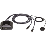 Aten KVM l&uuml;liti US3312-AT, 2 x USB 3.2 Gen 1, 4096 x 2160, Video DynaSync, plastkorp, 4K tugi