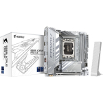 Gigabyte B860I AORUS PRO ICE | Processor family Intel | Processor socket LGA1851 | DDR5 | Supported hard disk drive interfaces SATA, M.2 | Number of SATA connectors 2