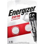 Energizer Akud Spetsialiseeritud CR2016 248347, 2 tk, 3 V, 100 mAh, Liitium, -30 - 60 &deg;C, Blister, H&otilde;be