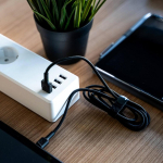 Green Cell KABGC06 USB kaabel, 1.2 m, USB A kuni USB C, 480 Mbit/s, must, roheline valgustus, 1 tk.
