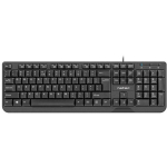 Natec Klaviatuur Trout Slim USB NKL-0967, 1.8m, 104 nuppu, must, USB, kontorikasutuseks, multimeedia nupud